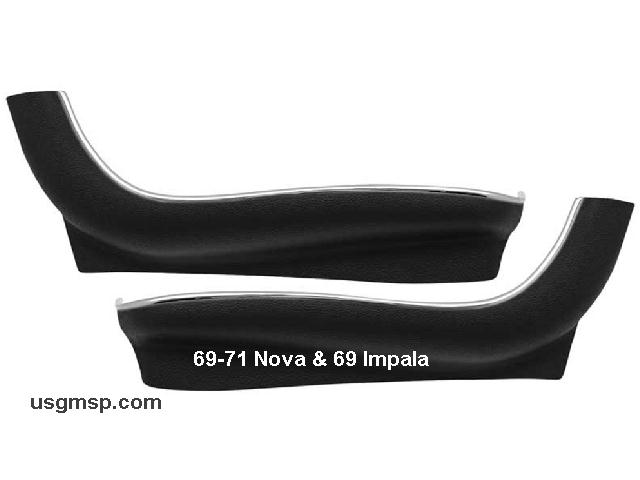 Seat Side lower covers: 69-71 Nova / Impala Bucket Seat